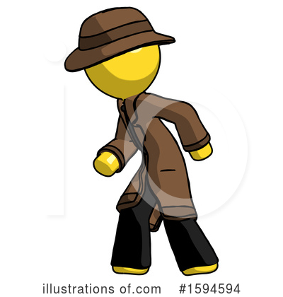 Royalty-Free (RF) Yellow Design Mascot Clipart Illustration by Leo Blanchette - Stock Sample #1594594