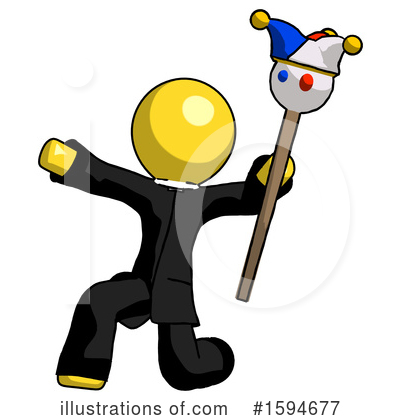 Royalty-Free (RF) Yellow Design Mascot Clipart Illustration by Leo Blanchette - Stock Sample #1594677