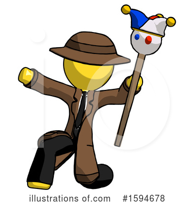 Royalty-Free (RF) Yellow Design Mascot Clipart Illustration by Leo Blanchette - Stock Sample #1594678