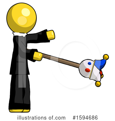 Royalty-Free (RF) Yellow Design Mascot Clipart Illustration by Leo Blanchette - Stock Sample #1594686