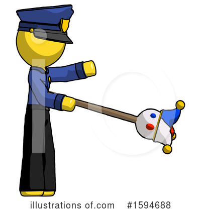 Royalty-Free (RF) Yellow Design Mascot Clipart Illustration by Leo Blanchette - Stock Sample #1594688