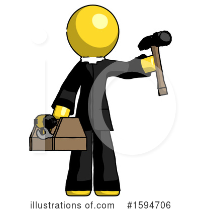 Royalty-Free (RF) Yellow Design Mascot Clipart Illustration by Leo Blanchette - Stock Sample #1594706