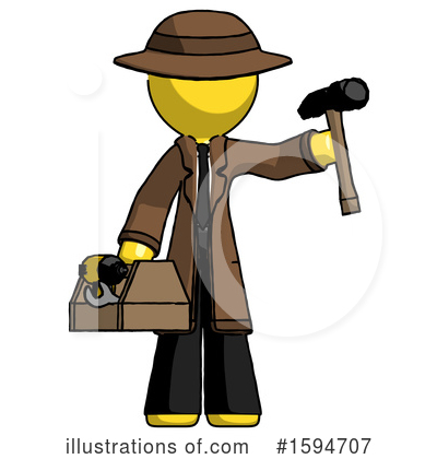 Royalty-Free (RF) Yellow Design Mascot Clipart Illustration by Leo Blanchette - Stock Sample #1594707