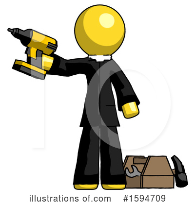 Royalty-Free (RF) Yellow Design Mascot Clipart Illustration by Leo Blanchette - Stock Sample #1594709
