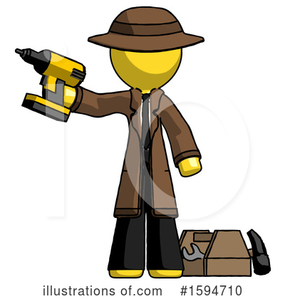 Royalty-Free (RF) Yellow Design Mascot Clipart Illustration by Leo Blanchette - Stock Sample #1594710