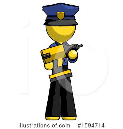 Royalty-Free (RF) Yellow Design Mascot Clipart Illustration by Leo Blanchette - Stock Sample #1594714
