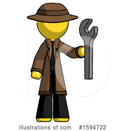 Royalty-Free (RF) Yellow Design Mascot Clipart Illustration by Leo Blanchette - Stock Sample #1594722