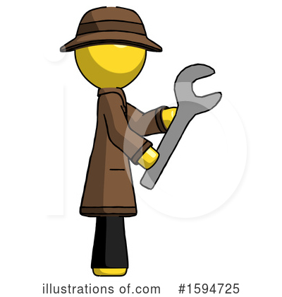 Royalty-Free (RF) Yellow Design Mascot Clipart Illustration by Leo Blanchette - Stock Sample #1594725