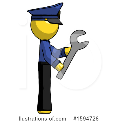 Royalty-Free (RF) Yellow Design Mascot Clipart Illustration by Leo Blanchette - Stock Sample #1594726