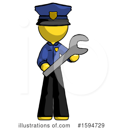 Royalty-Free (RF) Yellow Design Mascot Clipart Illustration by Leo Blanchette - Stock Sample #1594729