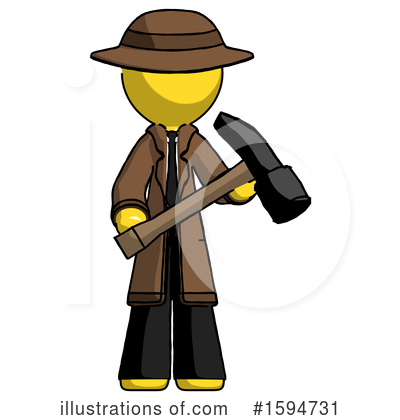 Royalty-Free (RF) Yellow Design Mascot Clipart Illustration by Leo Blanchette - Stock Sample #1594731