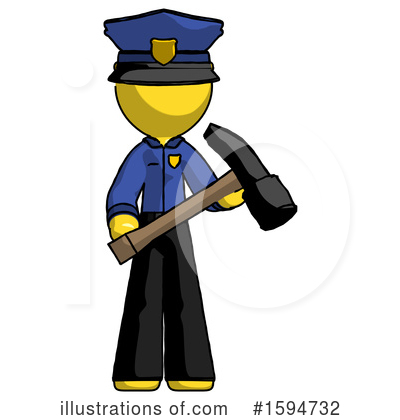 Royalty-Free (RF) Yellow Design Mascot Clipart Illustration by Leo Blanchette - Stock Sample #1594732
