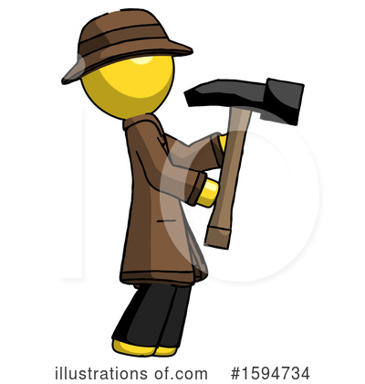 Royalty-Free (RF) Yellow Design Mascot Clipart Illustration by Leo Blanchette - Stock Sample #1594734