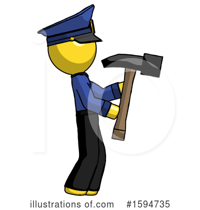 Royalty-Free (RF) Yellow Design Mascot Clipart Illustration by Leo Blanchette - Stock Sample #1594735
