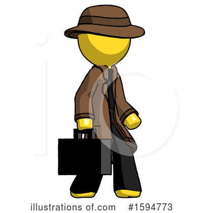 Royalty-Free (RF) Yellow Design Mascot Clipart Illustration by Leo Blanchette - Stock Sample #1594773