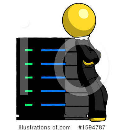 Royalty-Free (RF) Yellow Design Mascot Clipart Illustration by Leo Blanchette - Stock Sample #1594787