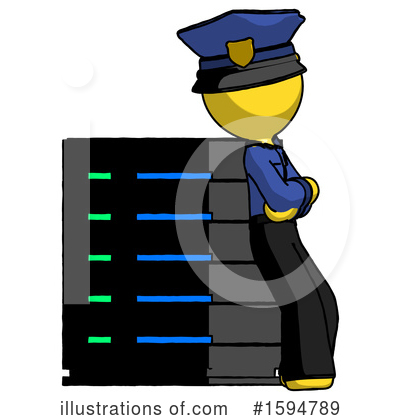 Royalty-Free (RF) Yellow Design Mascot Clipart Illustration by Leo Blanchette - Stock Sample #1594789