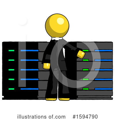 Royalty-Free (RF) Yellow Design Mascot Clipart Illustration by Leo Blanchette - Stock Sample #1594790