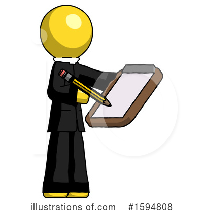 Royalty-Free (RF) Yellow Design Mascot Clipart Illustration by Leo Blanchette - Stock Sample #1594808