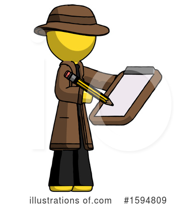 Royalty-Free (RF) Yellow Design Mascot Clipart Illustration by Leo Blanchette - Stock Sample #1594809