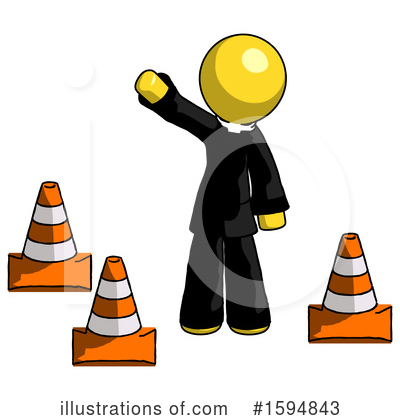 Royalty-Free (RF) Yellow Design Mascot Clipart Illustration by Leo Blanchette - Stock Sample #1594843