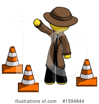 Royalty-Free (RF) Yellow Design Mascot Clipart Illustration by Leo Blanchette - Stock Sample #1594844
