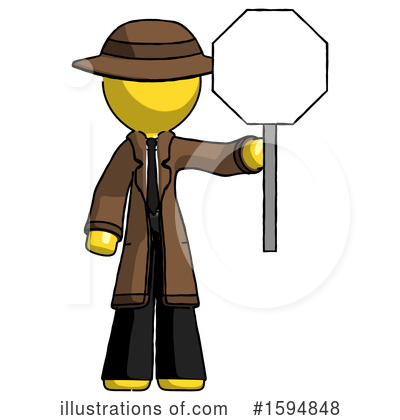 Royalty-Free (RF) Yellow Design Mascot Clipart Illustration by Leo Blanchette - Stock Sample #1594848
