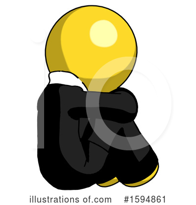 Royalty-Free (RF) Yellow Design Mascot Clipart Illustration by Leo Blanchette - Stock Sample #1594861