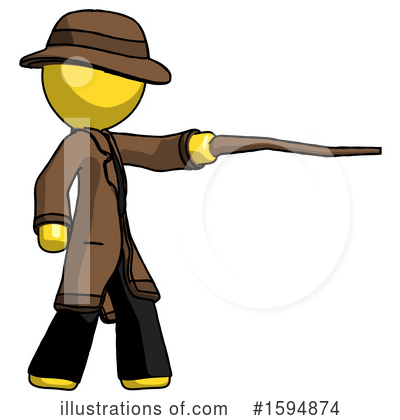 Royalty-Free (RF) Yellow Design Mascot Clipart Illustration by Leo Blanchette - Stock Sample #1594874