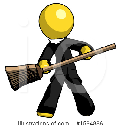 Royalty-Free (RF) Yellow Design Mascot Clipart Illustration by Leo Blanchette - Stock Sample #1594886