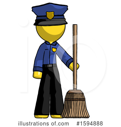 Royalty-Free (RF) Yellow Design Mascot Clipart Illustration by Leo Blanchette - Stock Sample #1594888
