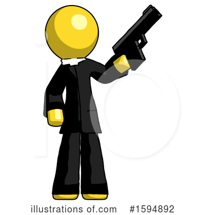 Royalty-Free (RF) Yellow Design Mascot Clipart Illustration by Leo Blanchette - Stock Sample #1594892