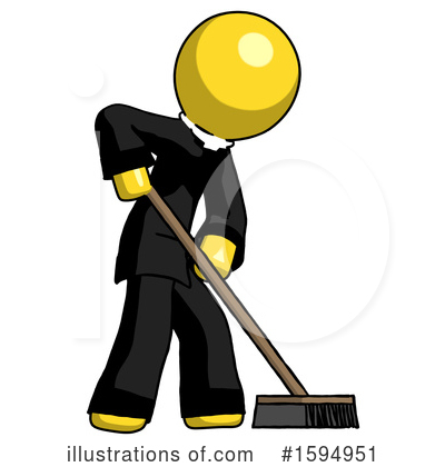 Royalty-Free (RF) Yellow Design Mascot Clipart Illustration by Leo Blanchette - Stock Sample #1594951