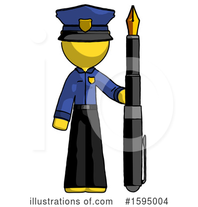 Royalty-Free (RF) Yellow Design Mascot Clipart Illustration by Leo Blanchette - Stock Sample #1595004