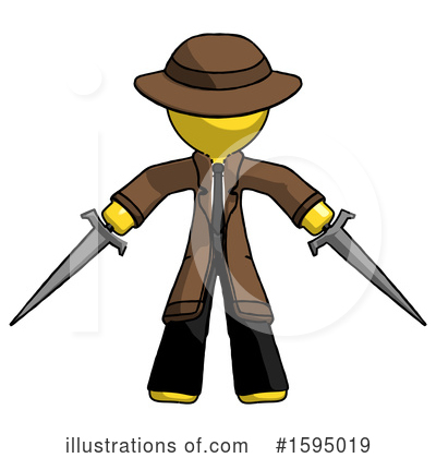 Royalty-Free (RF) Yellow Design Mascot Clipart Illustration by Leo Blanchette - Stock Sample #1595019