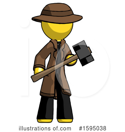 Royalty-Free (RF) Yellow Design Mascot Clipart Illustration by Leo Blanchette - Stock Sample #1595038