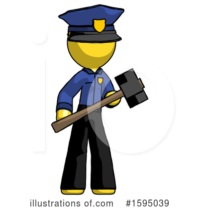 Royalty-Free (RF) Yellow Design Mascot Clipart Illustration by Leo Blanchette - Stock Sample #1595039