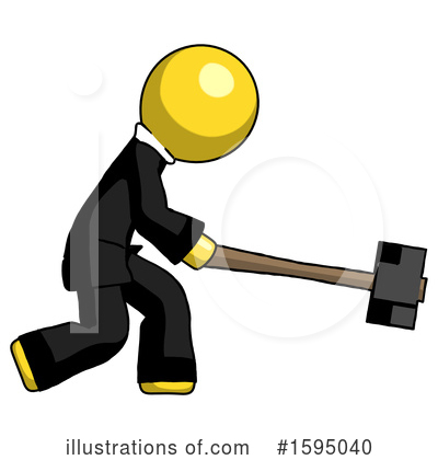 Royalty-Free (RF) Yellow Design Mascot Clipart Illustration by Leo Blanchette - Stock Sample #1595040