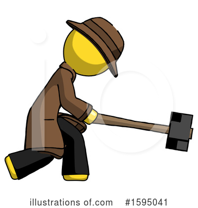 Royalty-Free (RF) Yellow Design Mascot Clipart Illustration by Leo Blanchette - Stock Sample #1595041