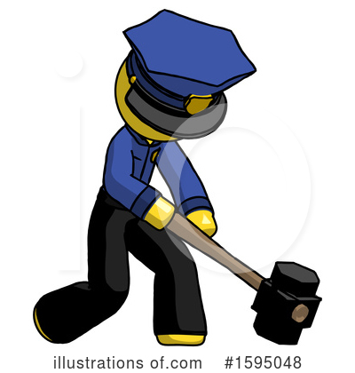 Royalty-Free (RF) Yellow Design Mascot Clipart Illustration by Leo Blanchette - Stock Sample #1595048