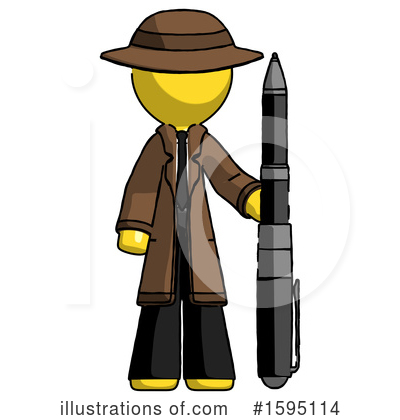 Royalty-Free (RF) Yellow Design Mascot Clipart Illustration by Leo Blanchette - Stock Sample #1595114