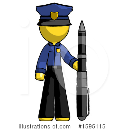 Royalty-Free (RF) Yellow Design Mascot Clipart Illustration by Leo Blanchette - Stock Sample #1595115