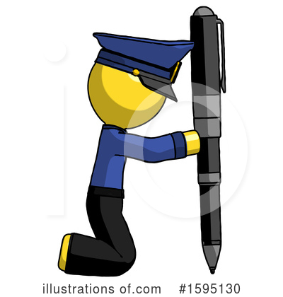 Royalty-Free (RF) Yellow Design Mascot Clipart Illustration by Leo Blanchette - Stock Sample #1595130