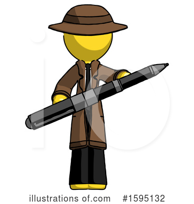 Royalty-Free (RF) Yellow Design Mascot Clipart Illustration by Leo Blanchette - Stock Sample #1595132