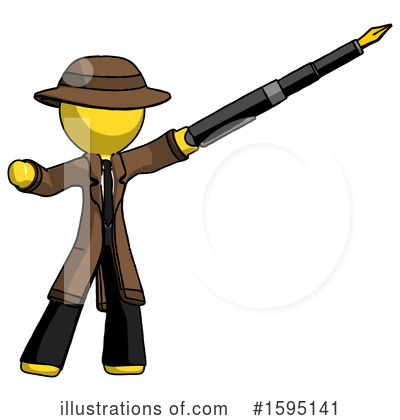 Royalty-Free (RF) Yellow Design Mascot Clipart Illustration by Leo Blanchette - Stock Sample #1595141