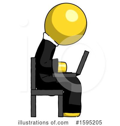 Royalty-Free (RF) Yellow Design Mascot Clipart Illustration by Leo Blanchette - Stock Sample #1595205