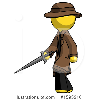 Royalty-Free (RF) Yellow Design Mascot Clipart Illustration by Leo Blanchette - Stock Sample #1595210
