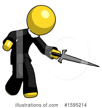Royalty-Free (RF) Yellow Design Mascot Clipart Illustration by Leo Blanchette - Stock Sample #1595214