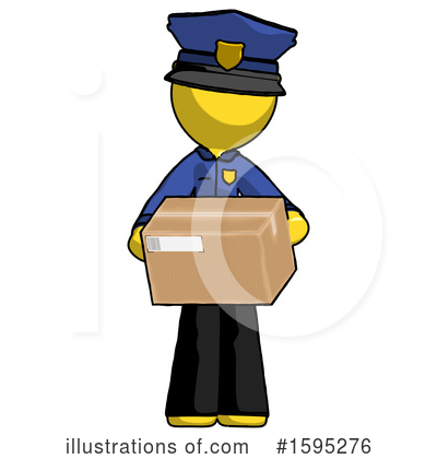 Royalty-Free (RF) Yellow Design Mascot Clipart Illustration by Leo Blanchette - Stock Sample #1595276