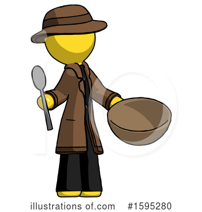Royalty-Free (RF) Yellow Design Mascot Clipart Illustration by Leo Blanchette - Stock Sample #1595280